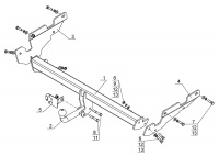 Фаркоп MZ 01B для Mazda CX-5 2012-, Автос, нагрузка 1750/75 кг. БЕЗ подрезки бампера от магазина ФаркопРос